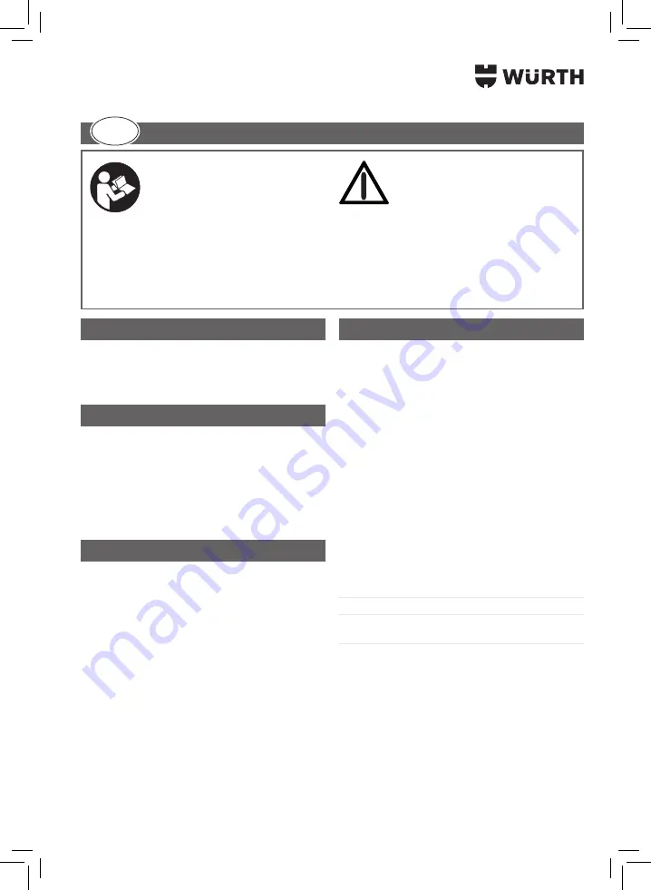 Würth 0964 764 009 Translation Of The Original Operating Instructions Download Page 19