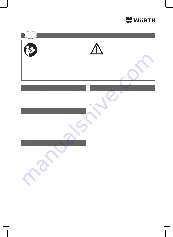 Würth 0964 764 009 Translation Of The Original Operating Instructions Download Page 25