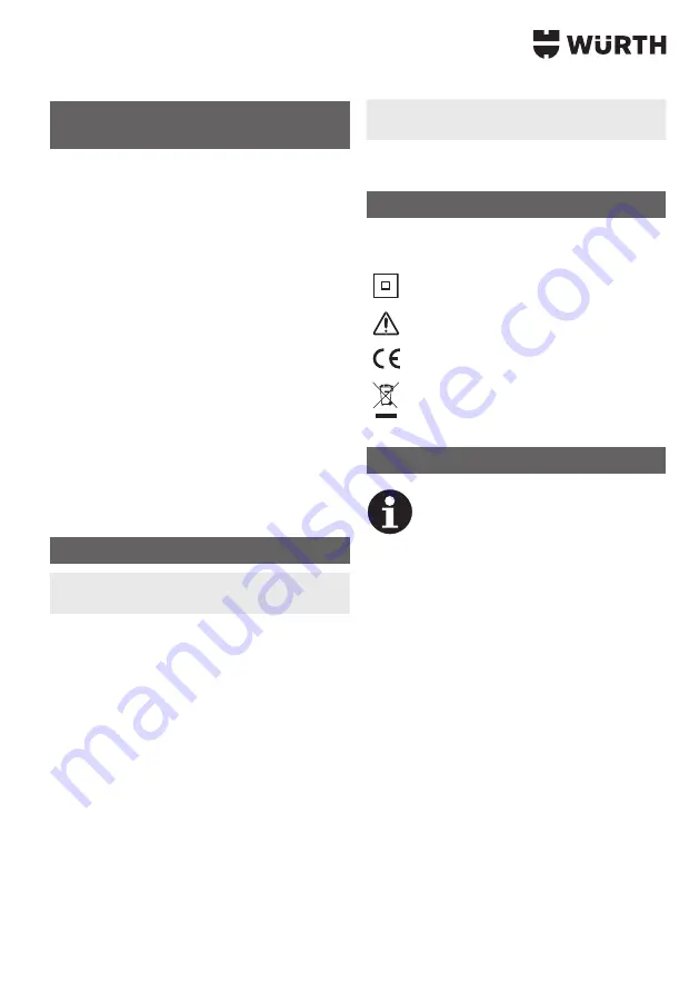 Würth 5634 003 201 Translation Of The Original Operating Instructions Download Page 67