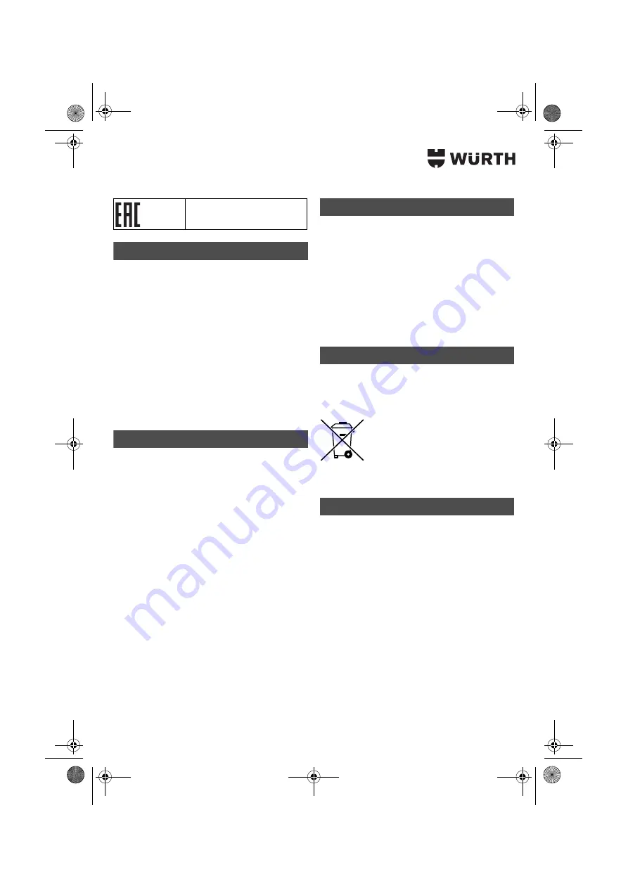 Würth 5708 300 1 Скачать руководство пользователя страница 21