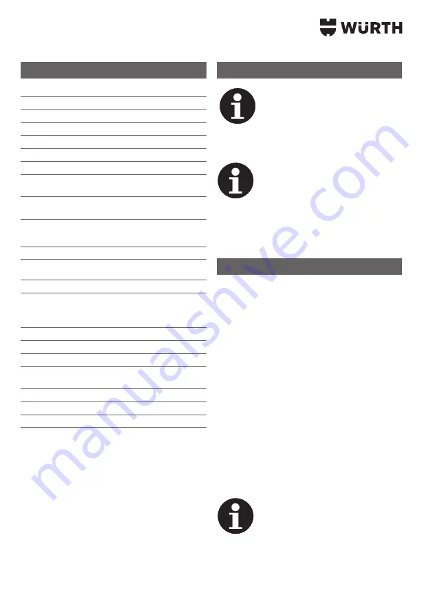 Würth 5709 300 100 Translation Of The Original Operating Instructions Download Page 56