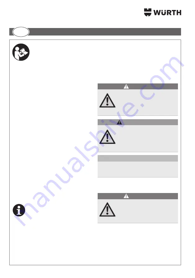 Würth AM 600 AC/DC Original Operating Instructions Download Page 40