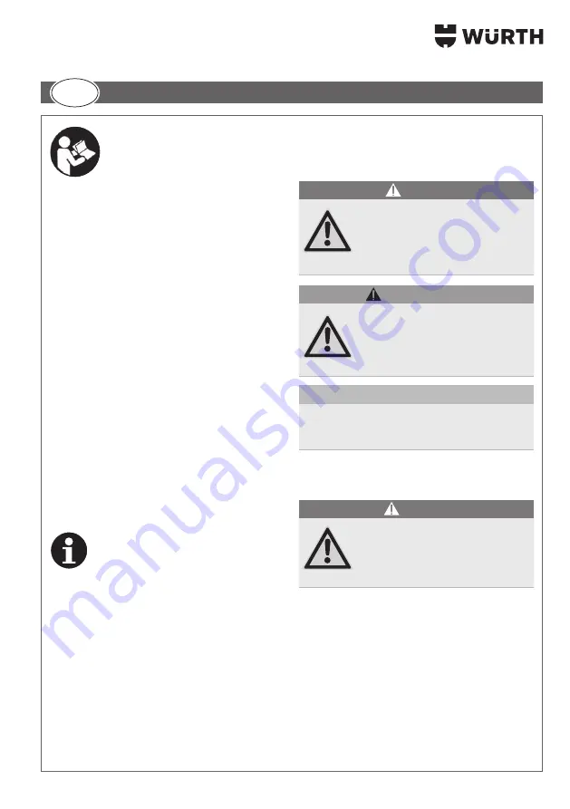 Würth AM 600 AC/DC Original Operating Instructions Download Page 61