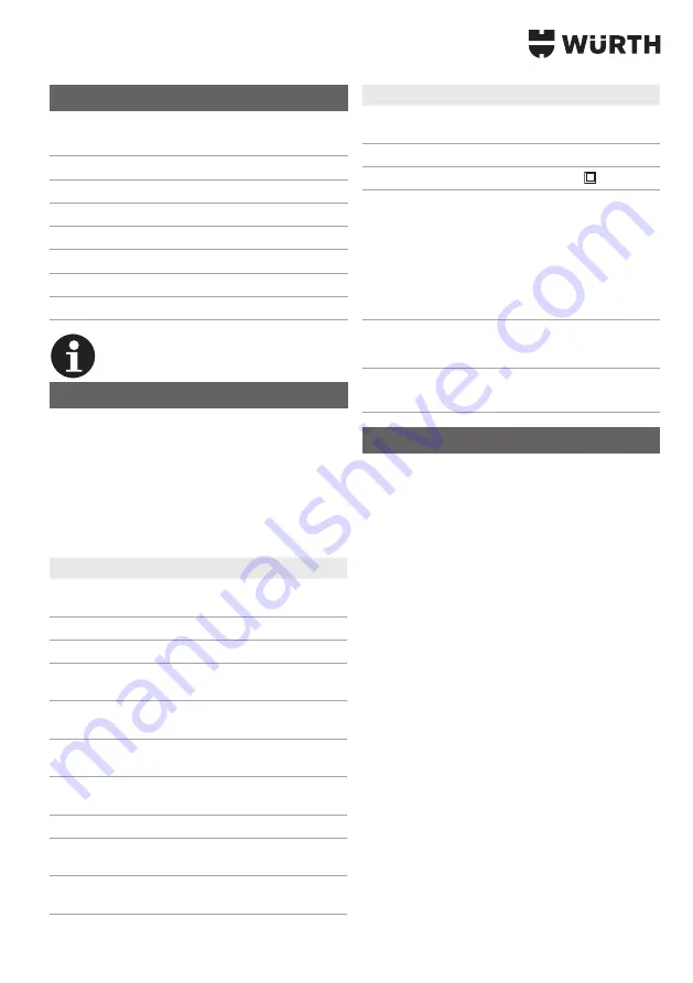 Würth ESF 500-E Universal Operating Instructions Manual Download Page 129