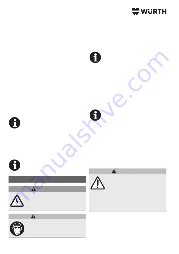 Würth ESF 500-E Universal Operating Instructions Manual Download Page 154