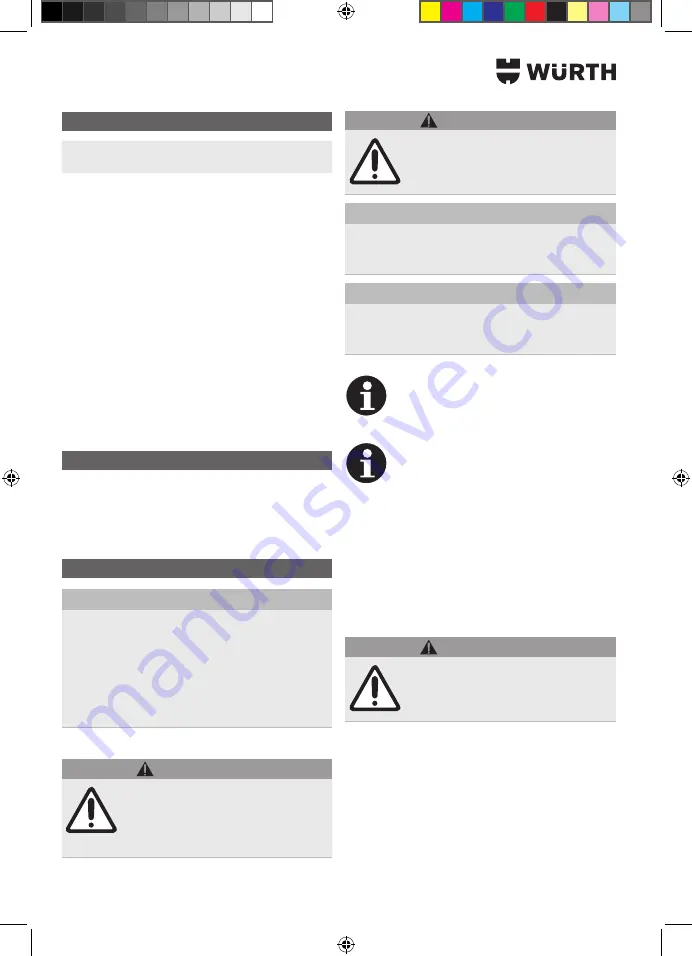 Würth EVAPO MAT 0891 764 400 Translation Of The Original Operating Instructions Download Page 16