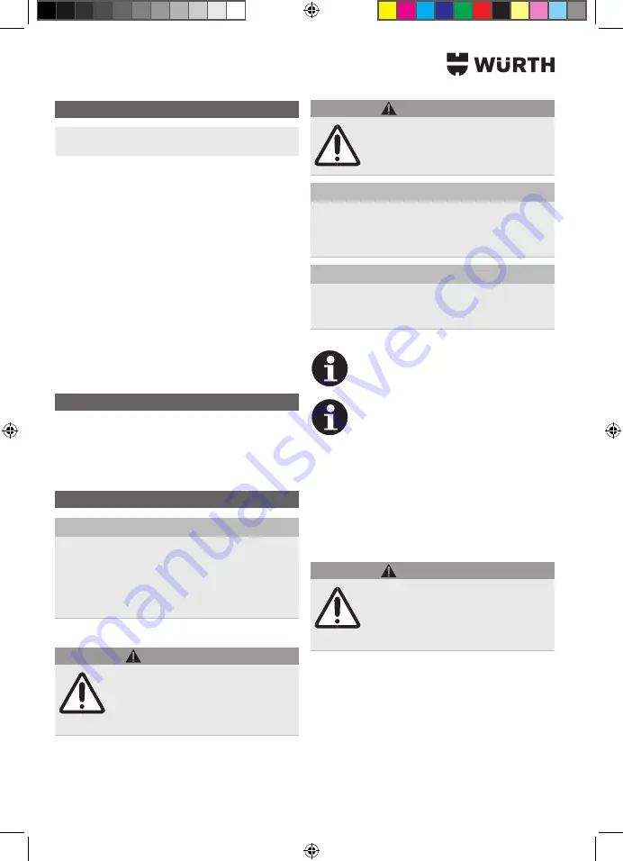 Würth EVAPO MAT 0891 764 400 Translation Of The Original Operating Instructions Download Page 86