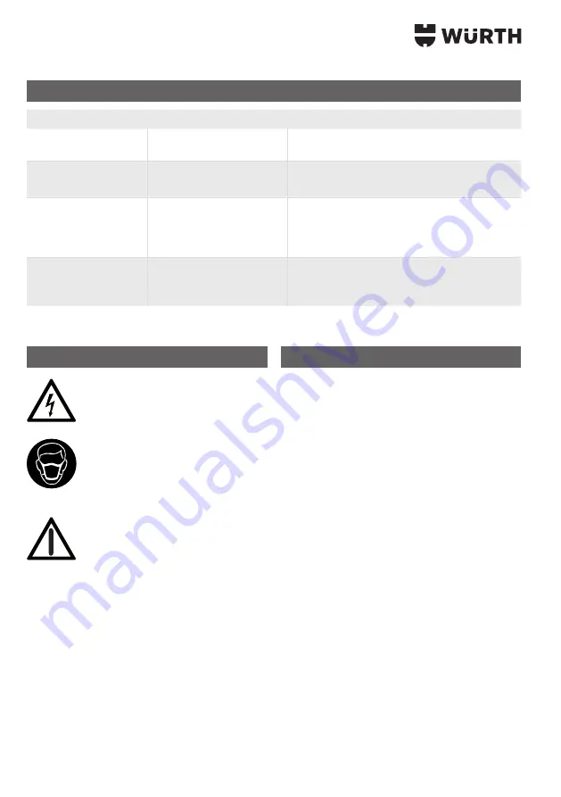 Würth GS 700-E Operating Instructions Manual Download Page 84