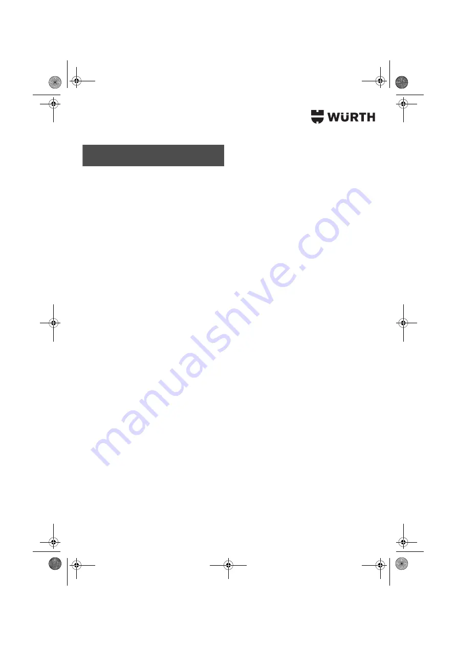 Würth HKS 18-A Translation Of The Original Operating Instructions Download Page 58