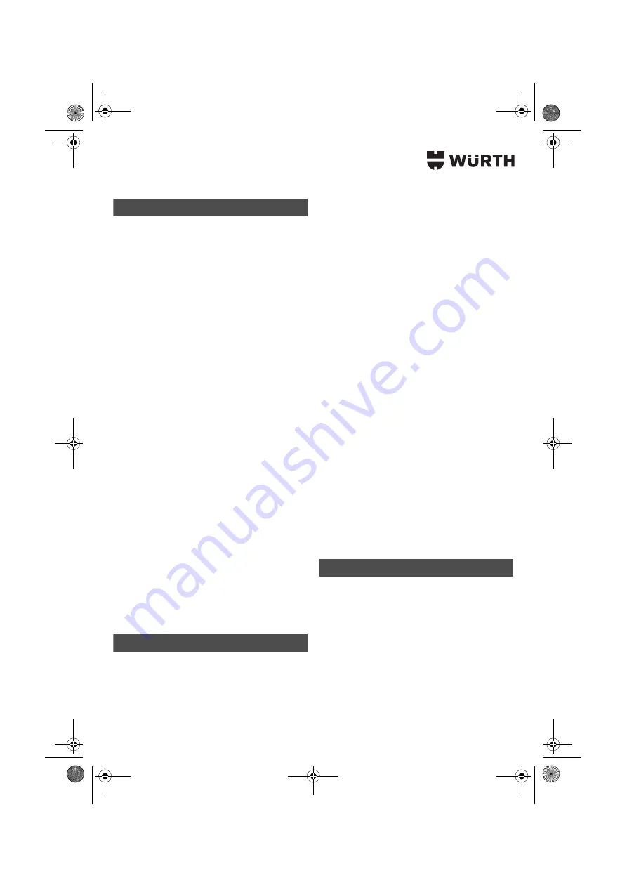 Würth HKS 65-E POWER Translation Of The Original Operating Instructions Download Page 12