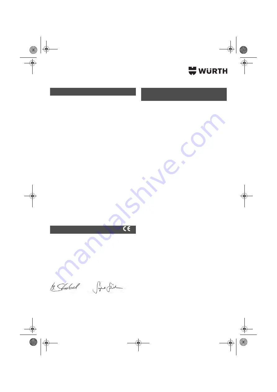 Würth HKS 65-E POWER Translation Of The Original Operating Instructions Download Page 72