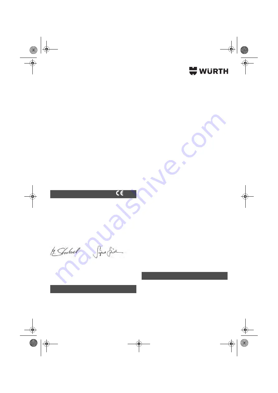 Würth HKS 65-E POWER Translation Of The Original Operating Instructions Download Page 121