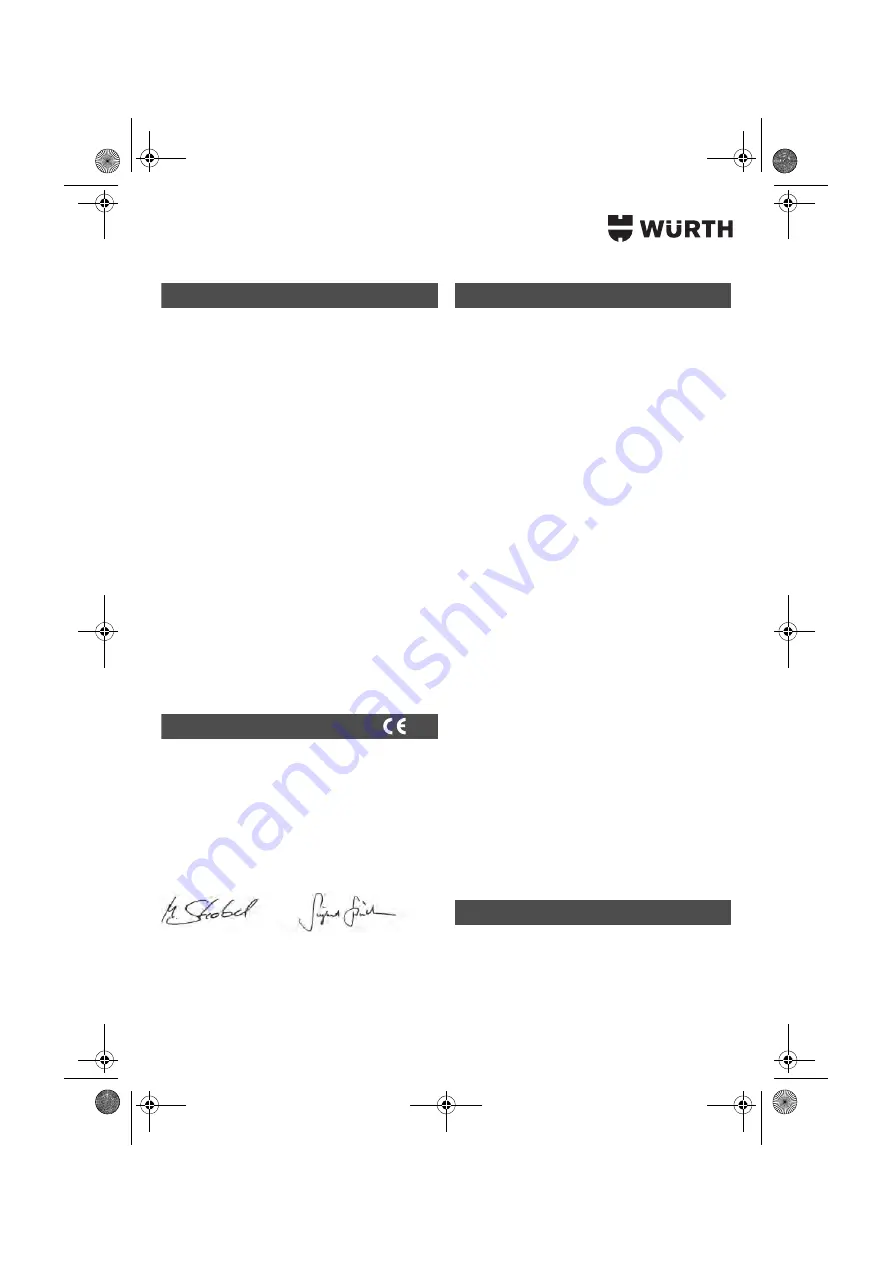 Würth HKS 65-E POWER Translation Of The Original Operating Instructions Download Page 181