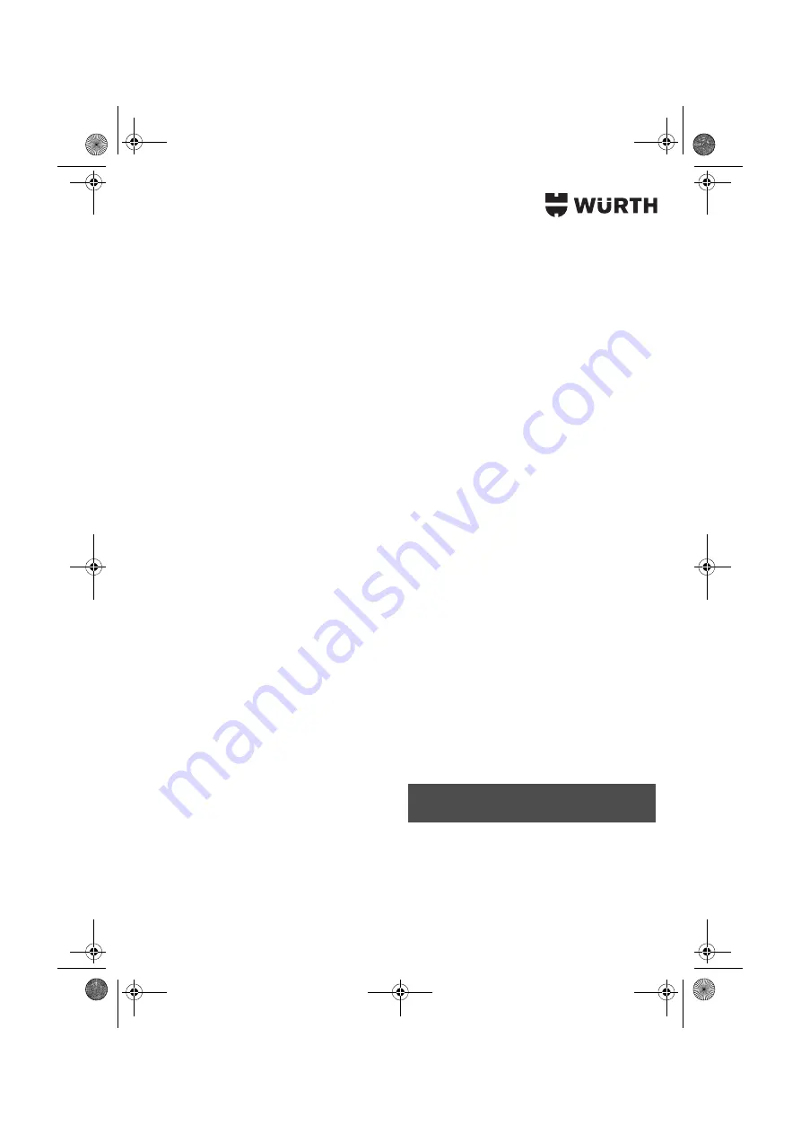 Würth HKS 65-E POWER Translation Of The Original Operating Instructions Download Page 203