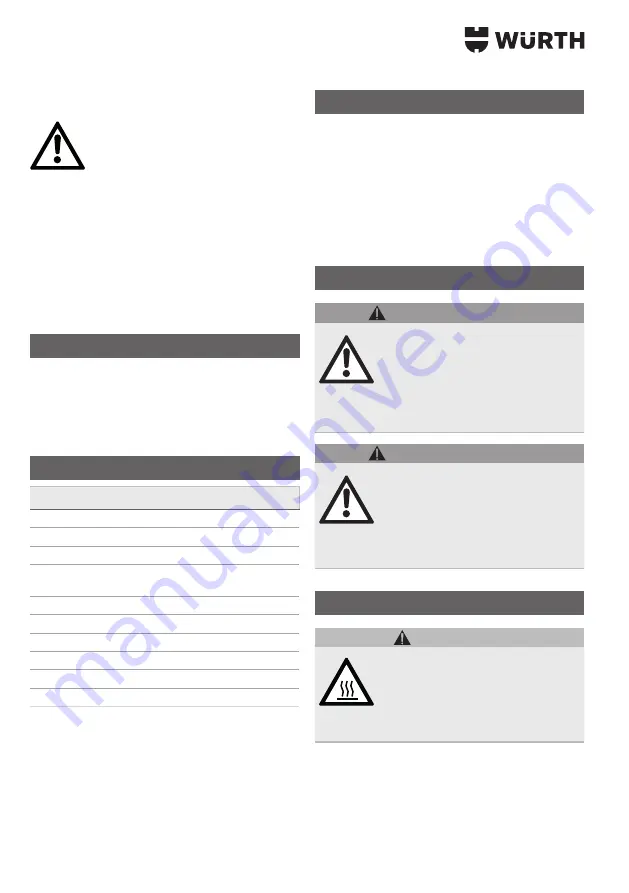 Würth IEG-1000 SOLID Translation Of The Original Operating Instructions Download Page 72