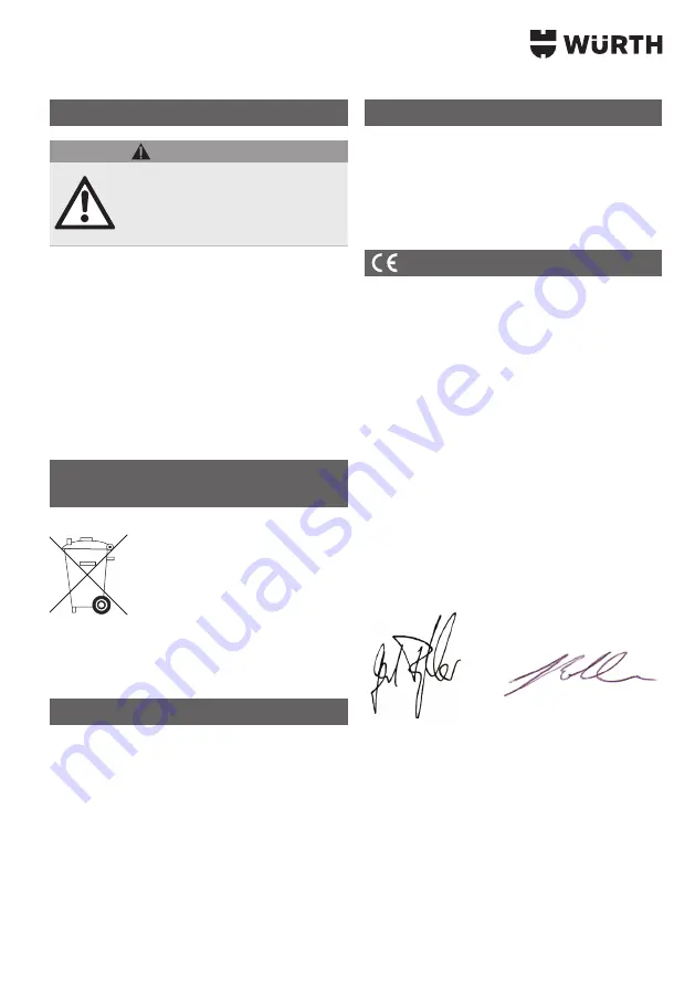 Würth IEG-1000 SOLID Translation Of The Original Operating Instructions Download Page 105