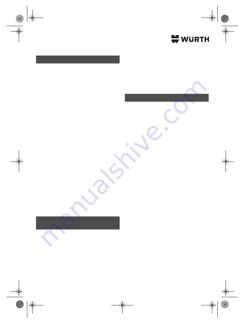 Würth SBS 12-A Translation Of The Original Operating Instructions Download Page 25