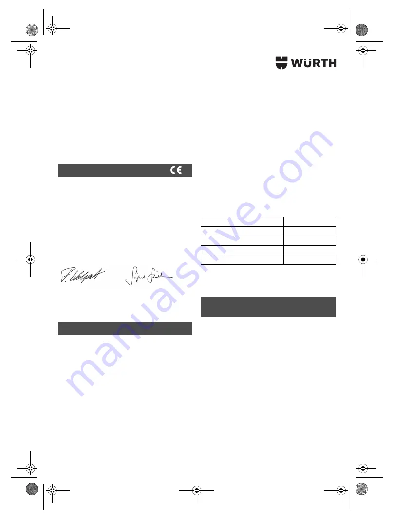 Würth SBS 12-A Translation Of The Original Operating Instructions Download Page 32