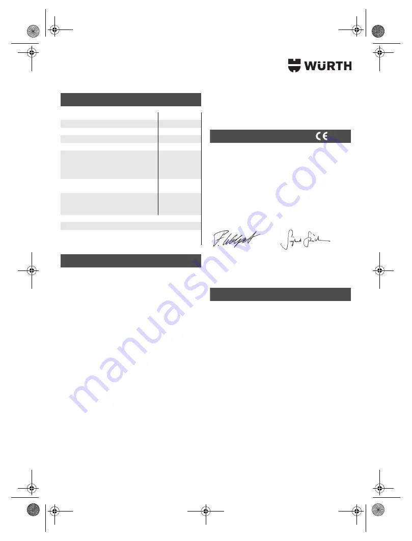 Würth SBS 12-A Translation Of The Original Operating Instructions Download Page 70