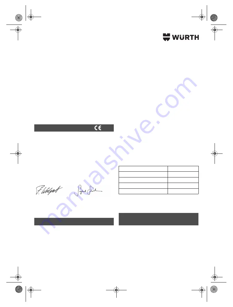 Würth SBS 12-A Translation Of The Original Operating Instructions Download Page 92