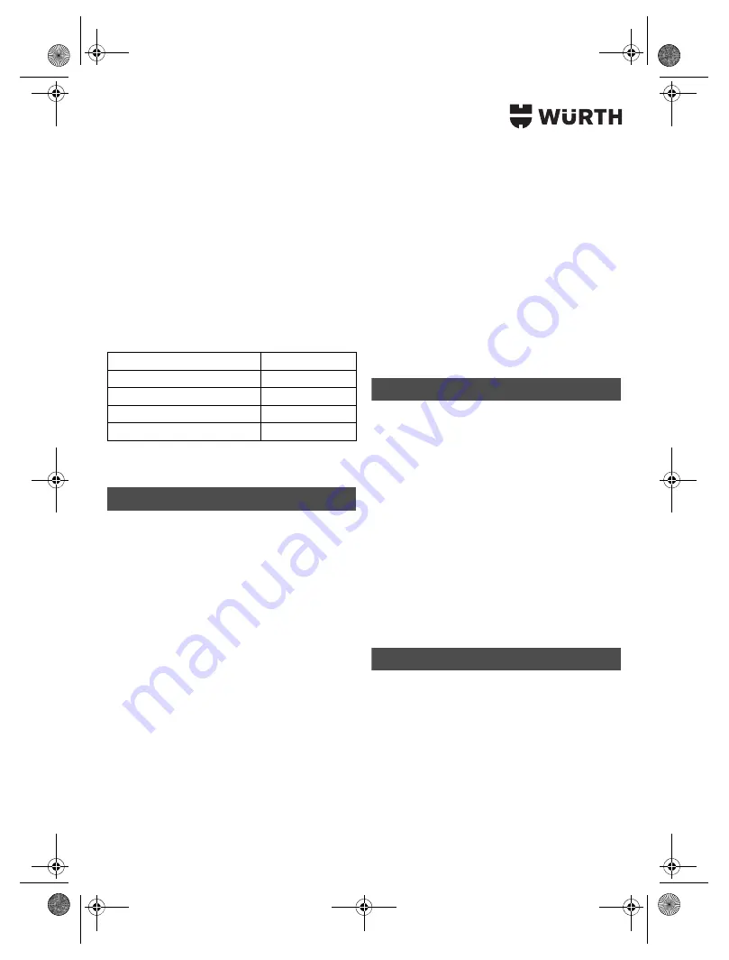 Würth SBS 12-A Translation Of The Original Operating Instructions Download Page 146