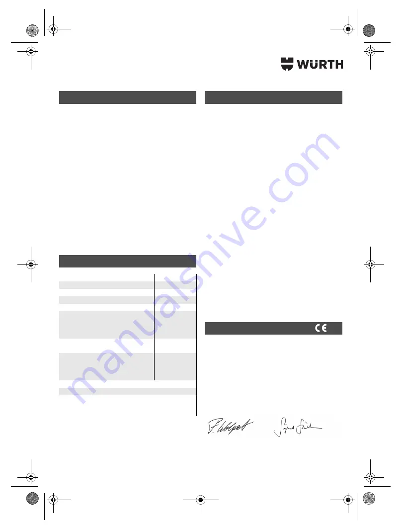 Würth SBS 12-A Translation Of The Original Operating Instructions Download Page 161