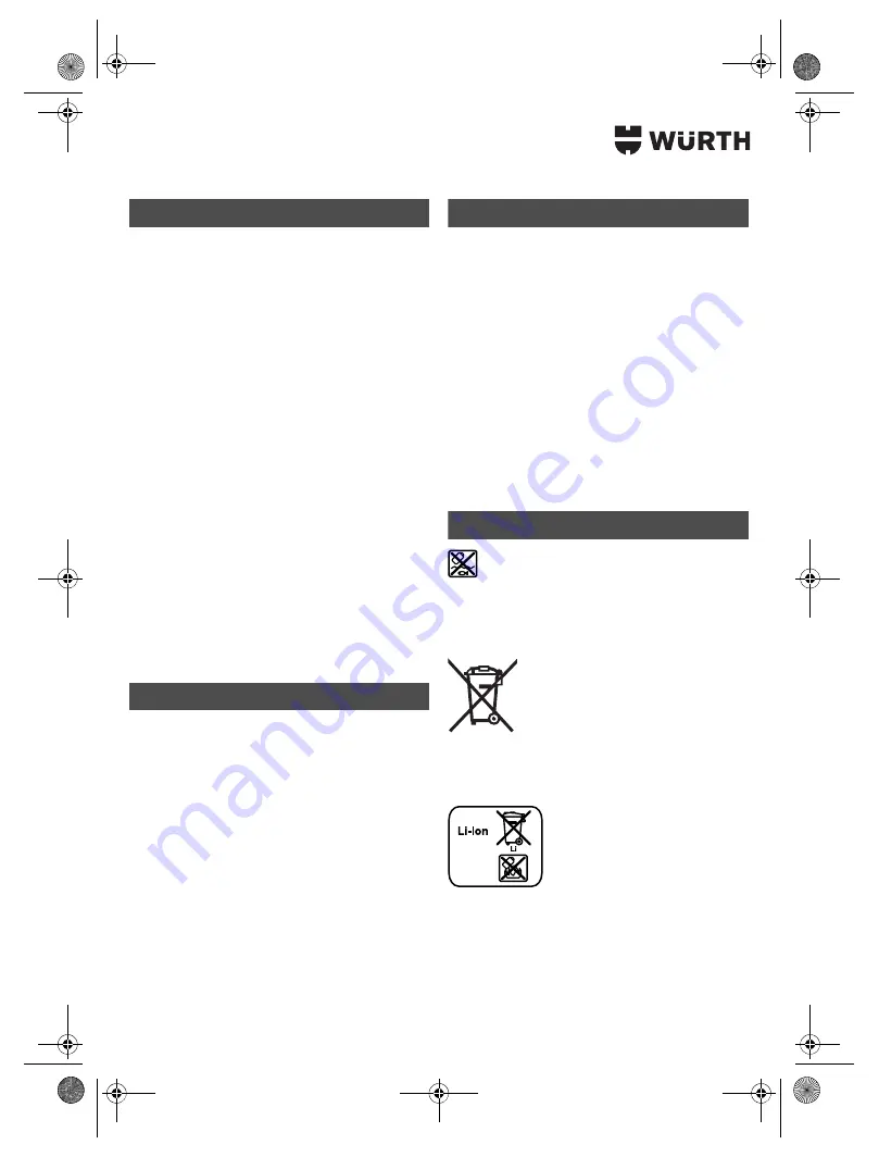 Würth SBS 12-A Translation Of The Original Operating Instructions Download Page 187