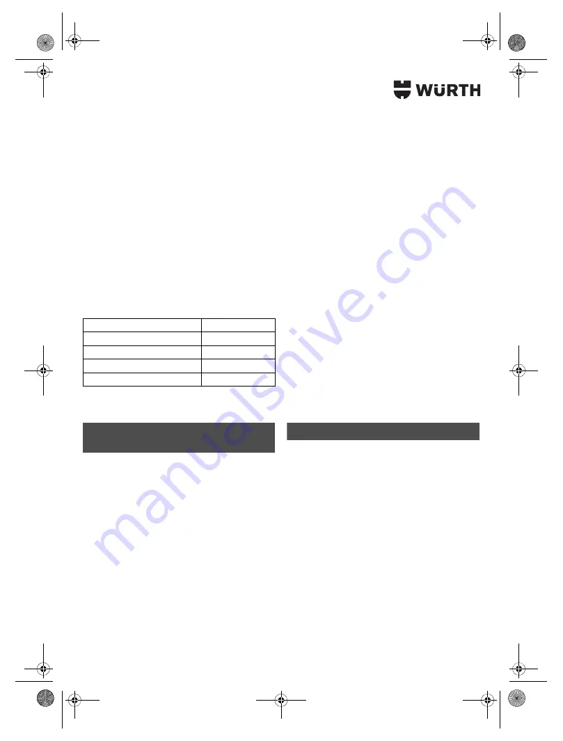 Würth SBS 18-A Translation Of The Original Operating Instructions Download Page 33