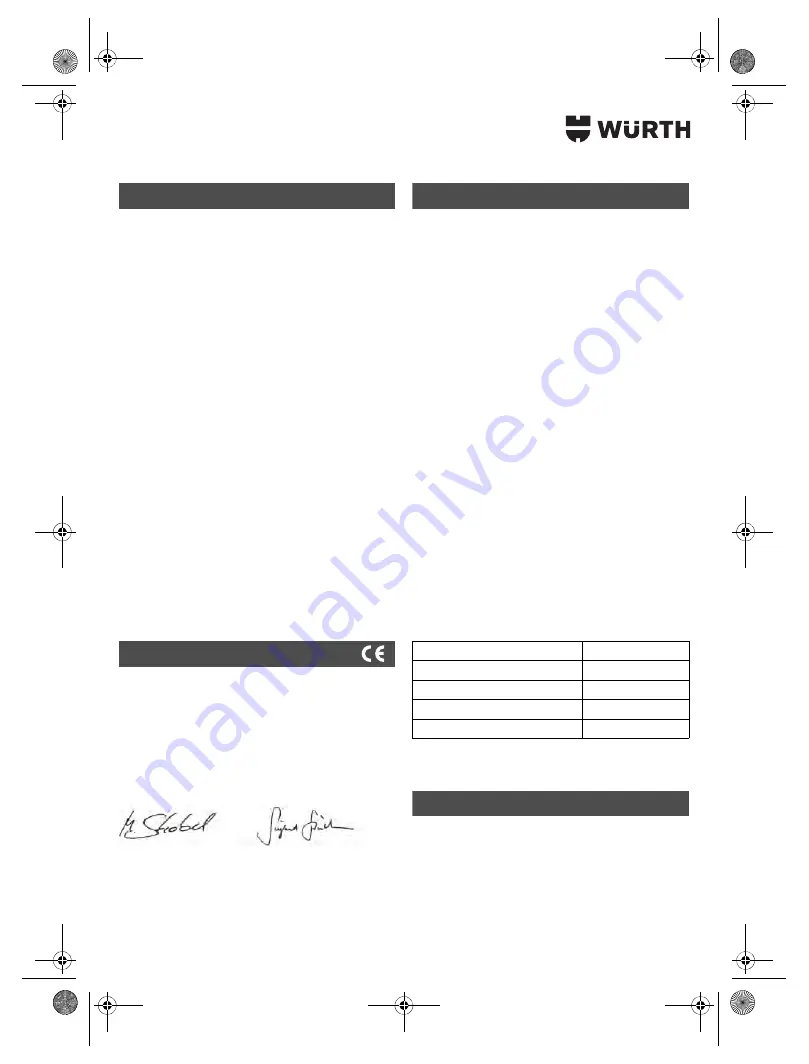 Würth SBS 18-A Translation Of The Original Operating Instructions Download Page 64