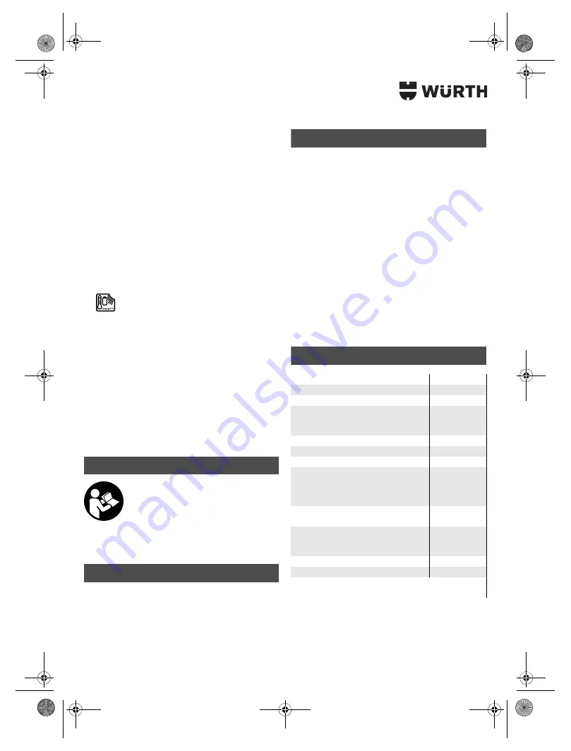 Würth SBS 18-A Translation Of The Original Operating Instructions Download Page 70