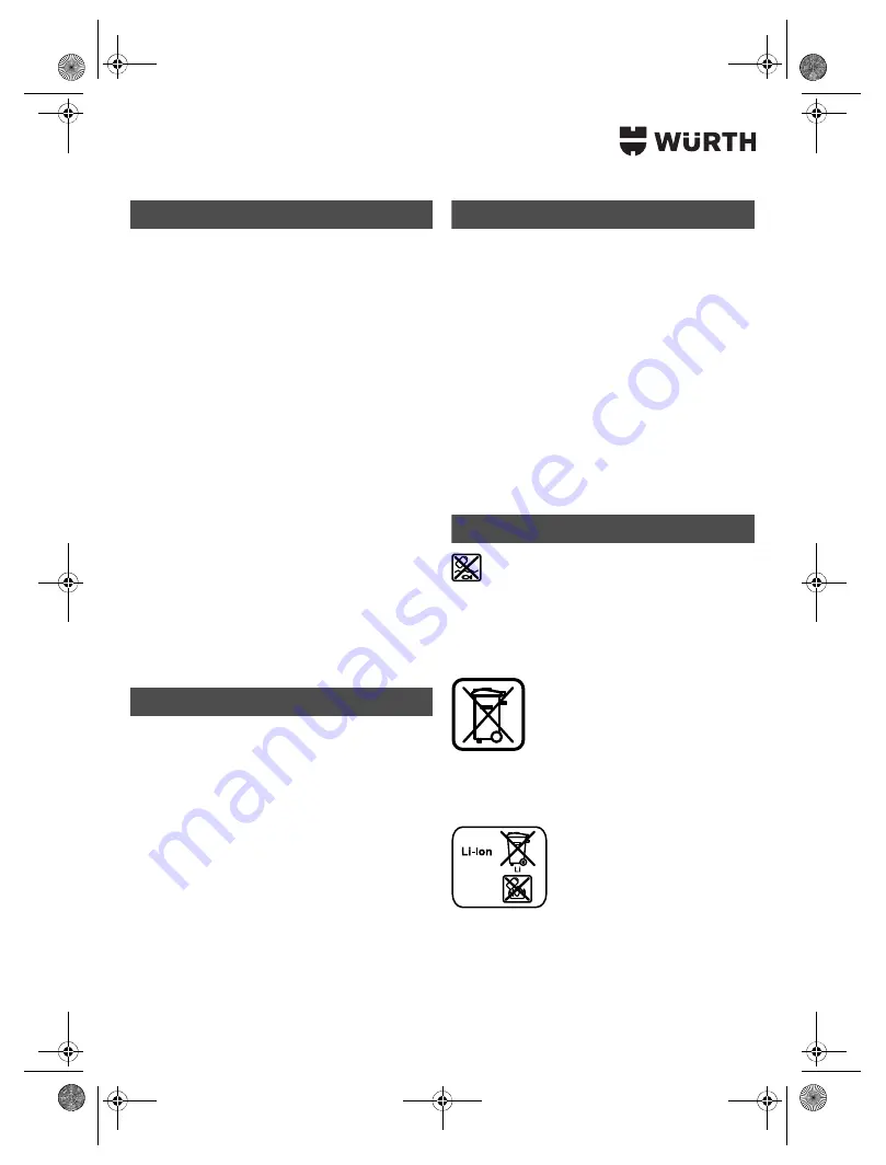 Würth SBS 18-A Translation Of The Original Operating Instructions Download Page 111