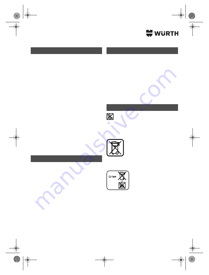 Würth SBS 18-A Translation Of The Original Operating Instructions Download Page 195