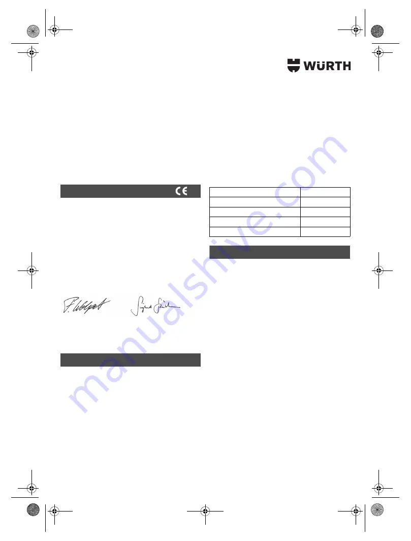 Würth TG 12-A Translation Of The Original Operating Instructions Download Page 173