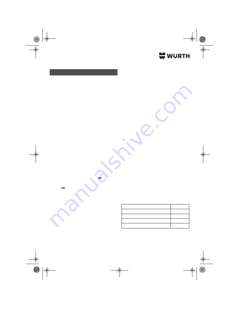 wurth S 10-A Translation Of The Original Operating Instructions Download Page 88