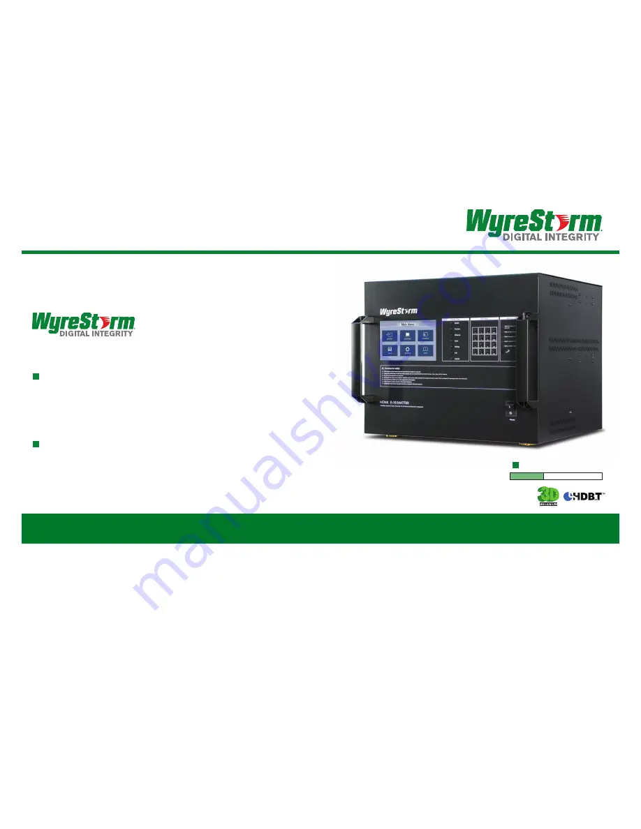 Wyrestorm MX-0816-HDBT Скачать руководство пользователя страница 1