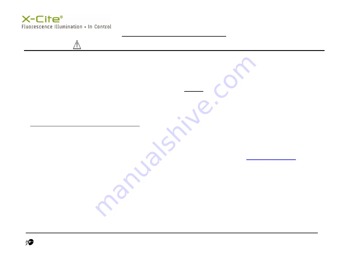 X-Cite 200DC Quick Start Manual Download Page 1