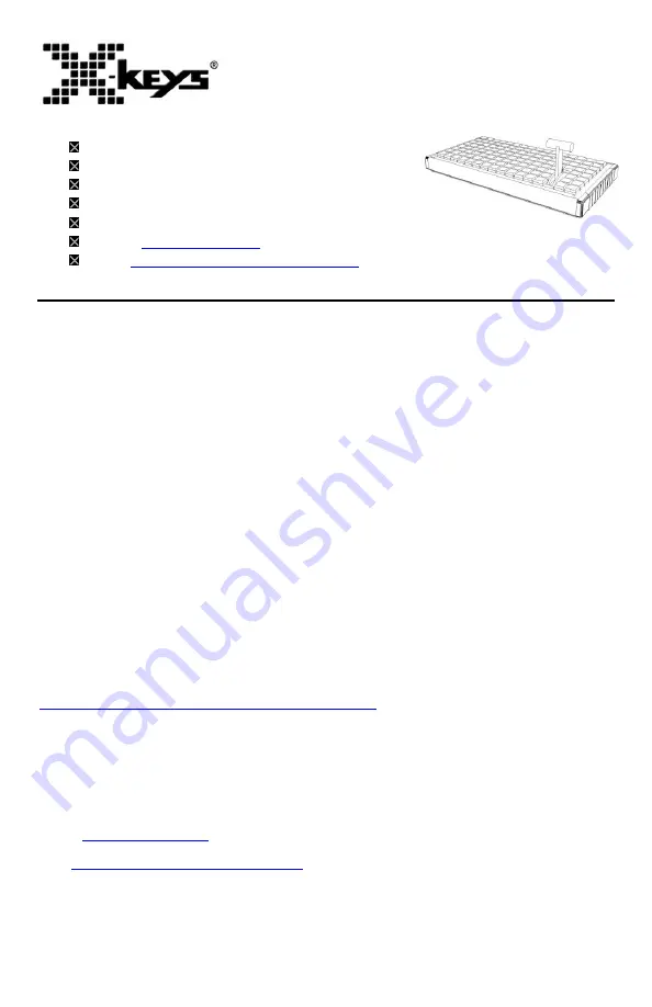 X-keys XKE-124 Product Manual Download Page 1