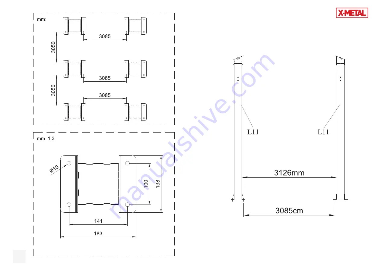 X-METAL CARPORT 3,59x7,62m Assembly Instructions Manual Download Page 15