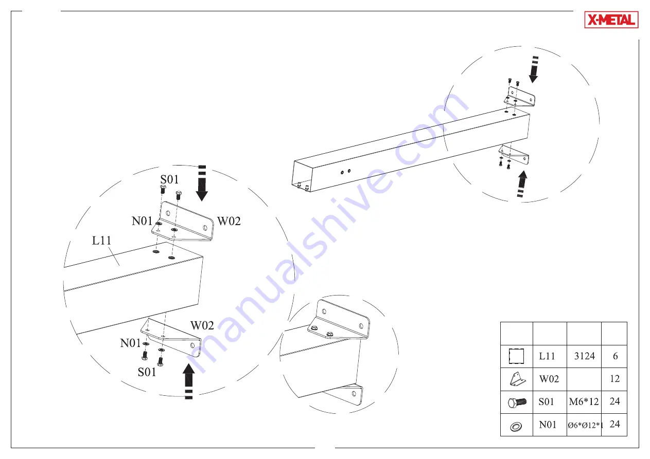 X-METAL CARPORT Assembly Instructions Manual Download Page 5