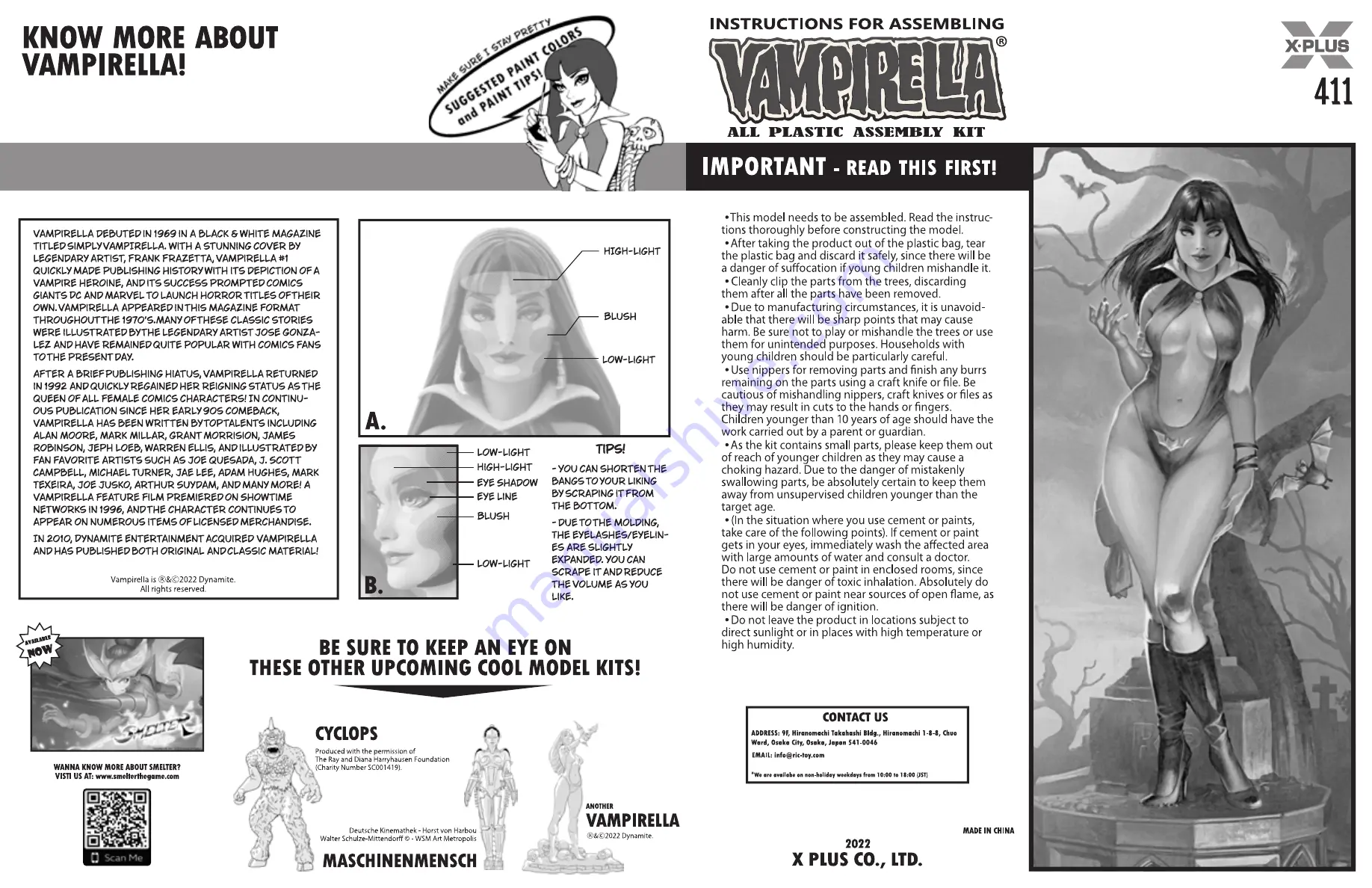 X-PLUS VAMPIRELLA 411 Скачать руководство пользователя страница 1