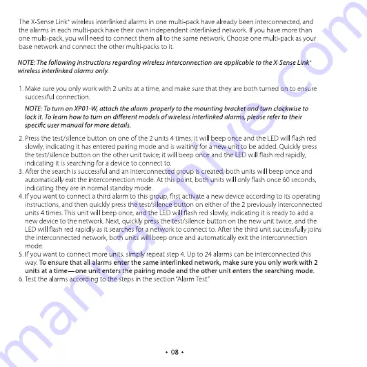 x-sense XP01-W User Manual Download Page 9