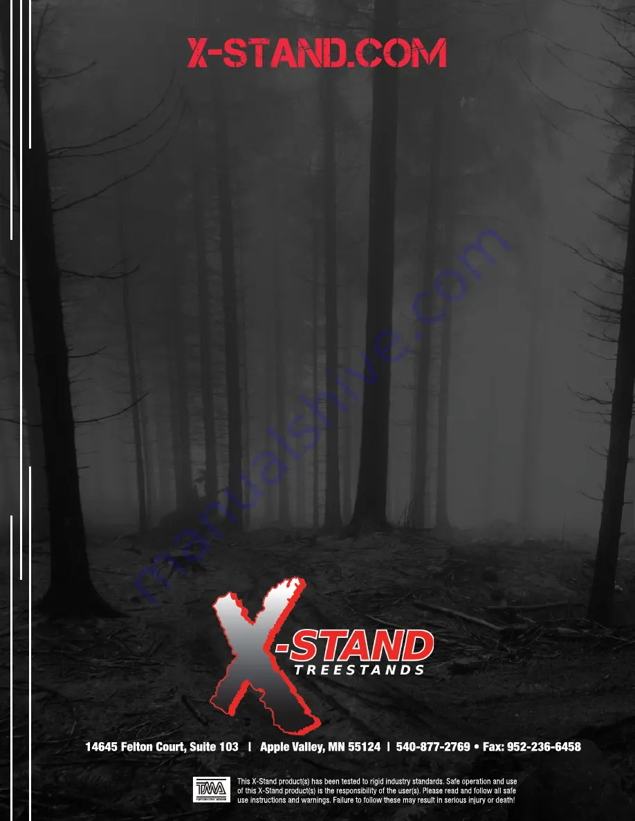 X-Stand X-SCAPE Assembly And Safe Use Manual Download Page 16