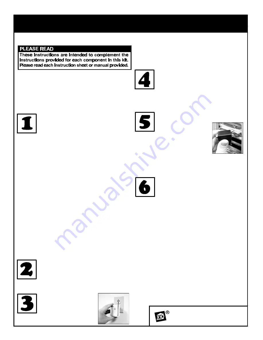 X10 IN39A Setup Instructions Download Page 1