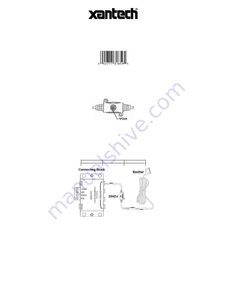 Xantech 28ADJ Installation Instructions Download Page 1