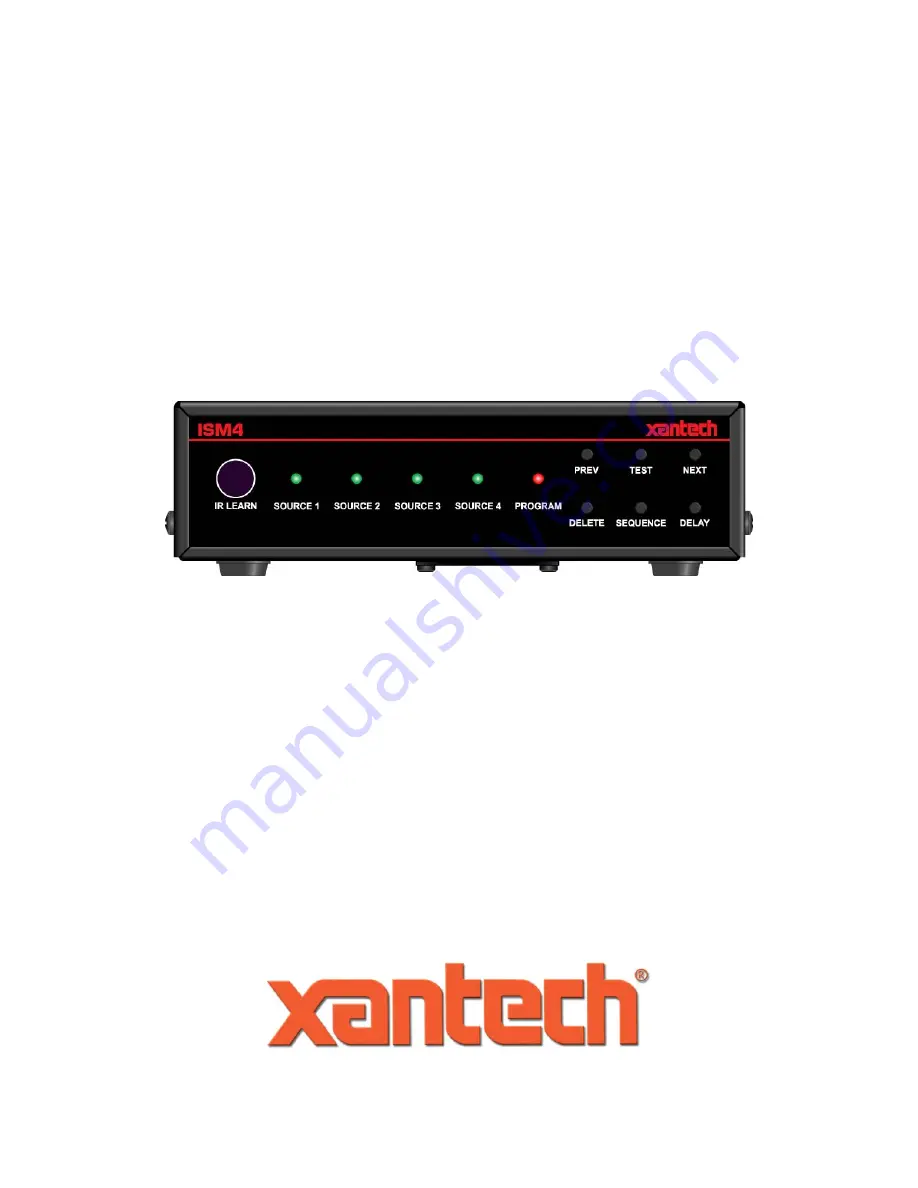 Xantech ISM4 Installation And Programming Manual Download Page 1