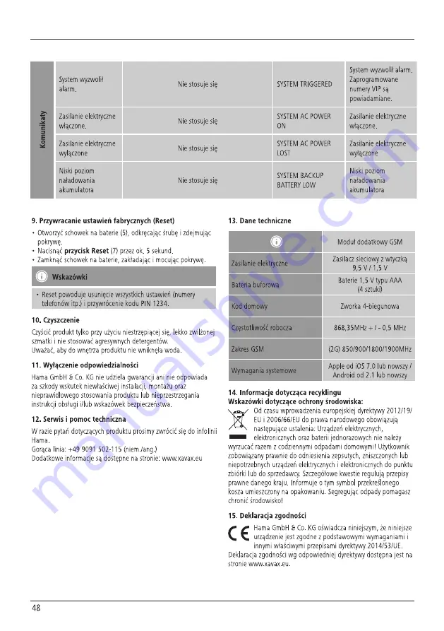 Xavax 00 111977 Operating Instructions Manual Download Page 152