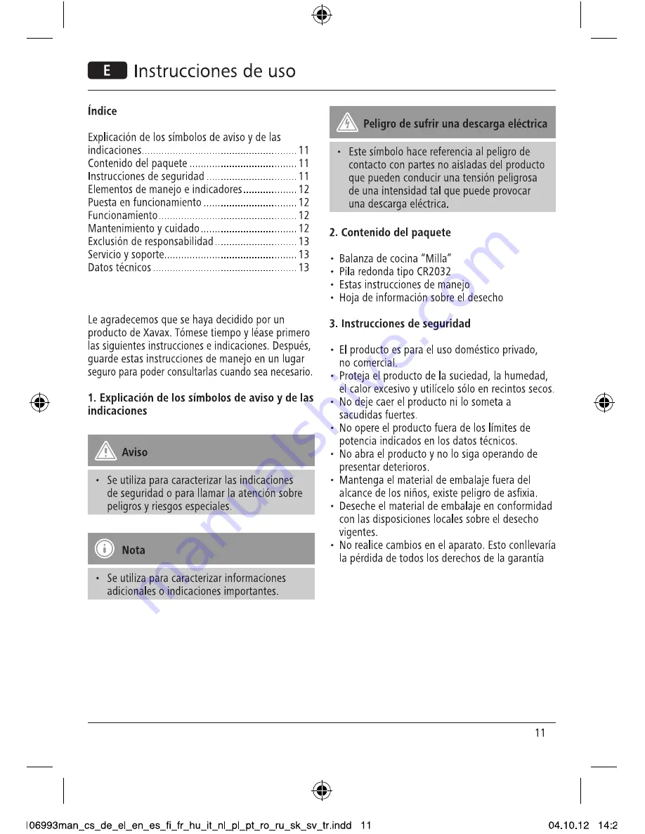 Xavax 106993 Operating Instructions Manual Download Page 13