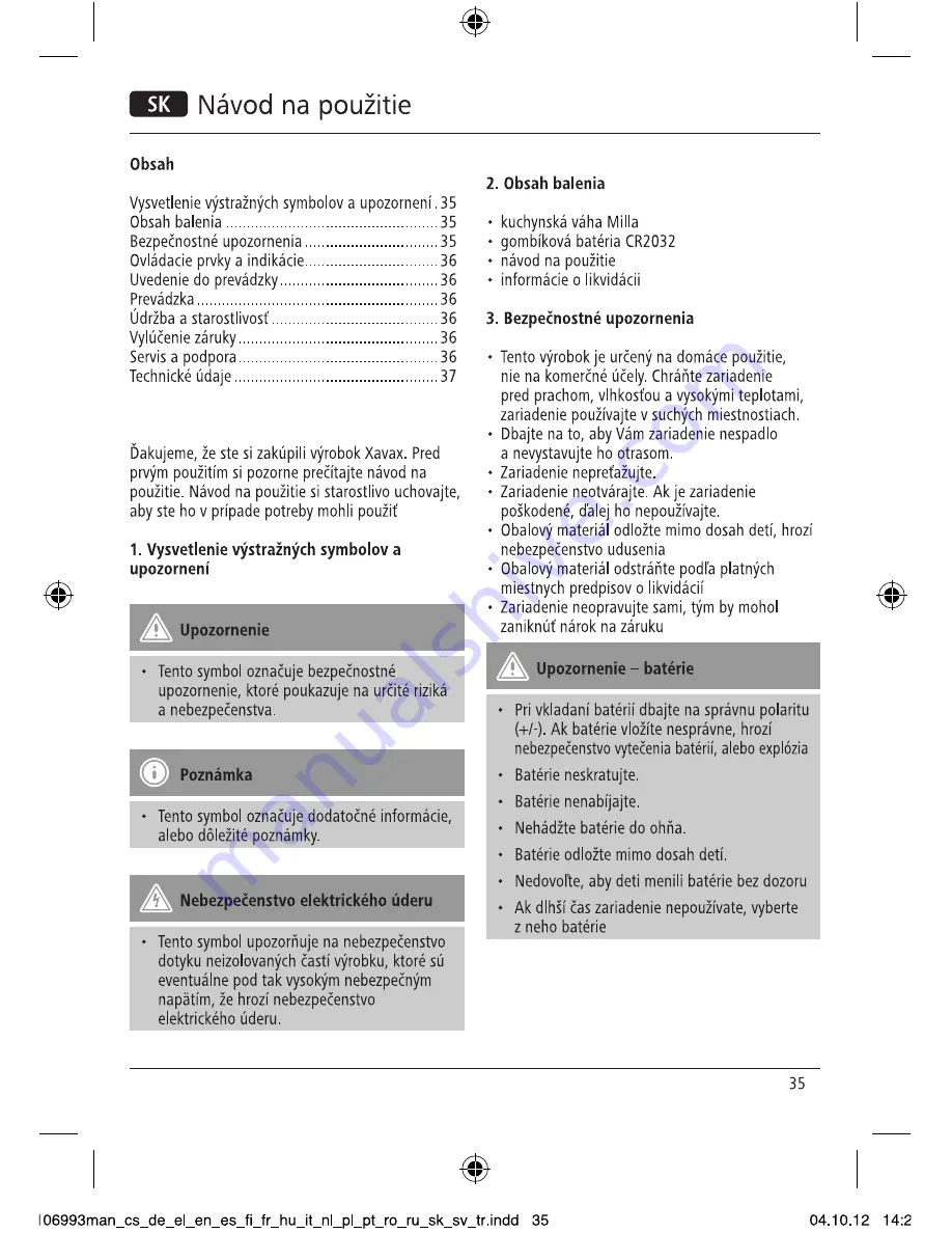 Xavax 106993 Operating Instructions Manual Download Page 37