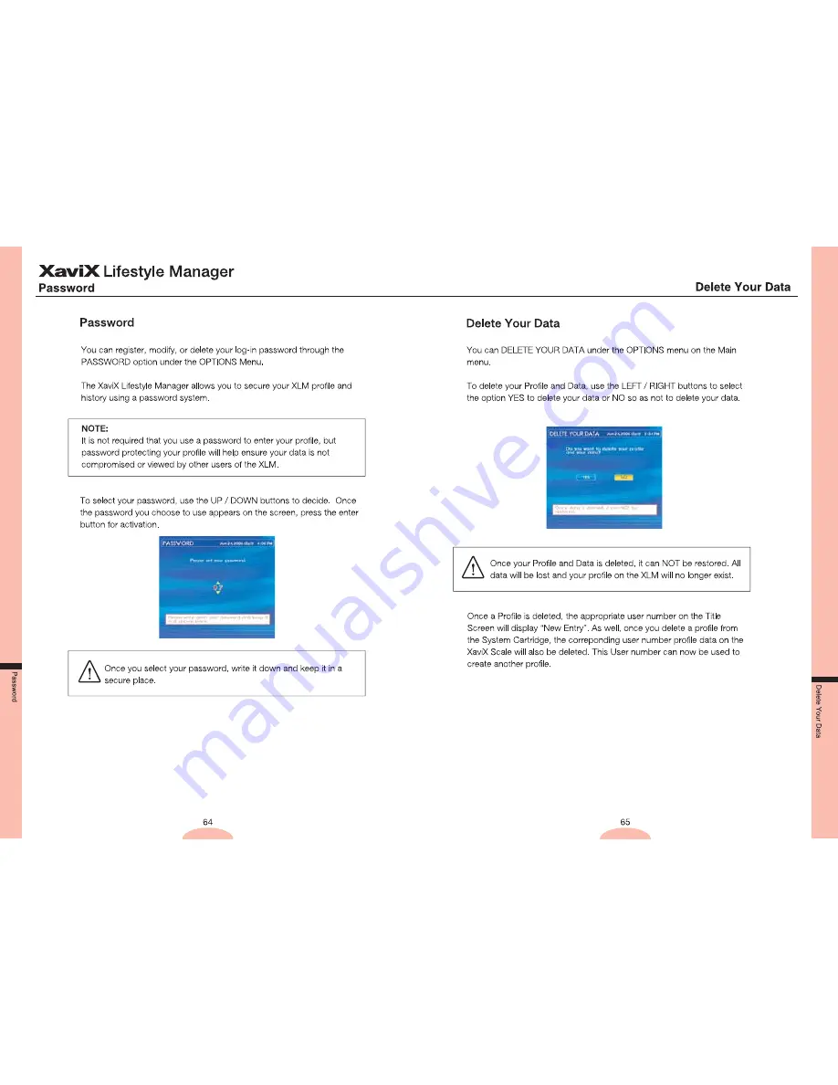 Xavix Lifestyle Manager User Manual Download Page 34