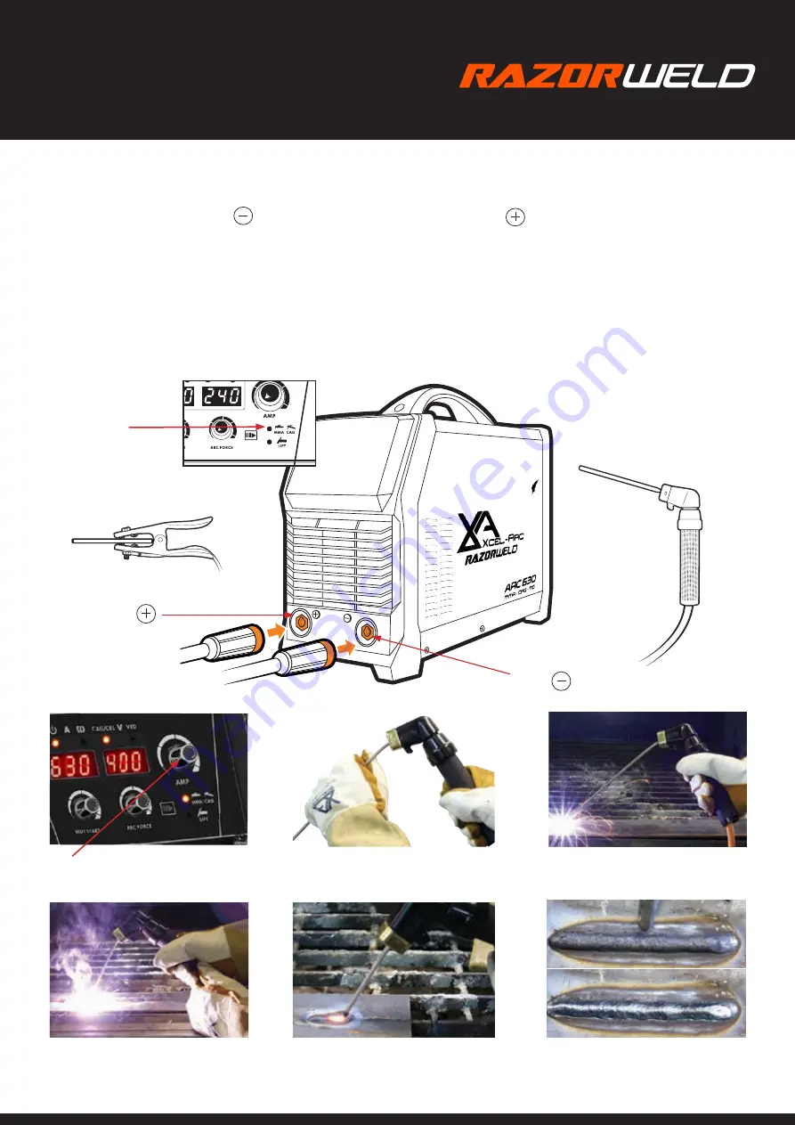 Xcel-Arc RAZORWELD ARC 630 Operating Manual Download Page 11